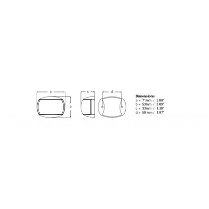 Hella Marine NaviLED Compact 2nm Towing Navigation Lamp  Black Shroud 980520601