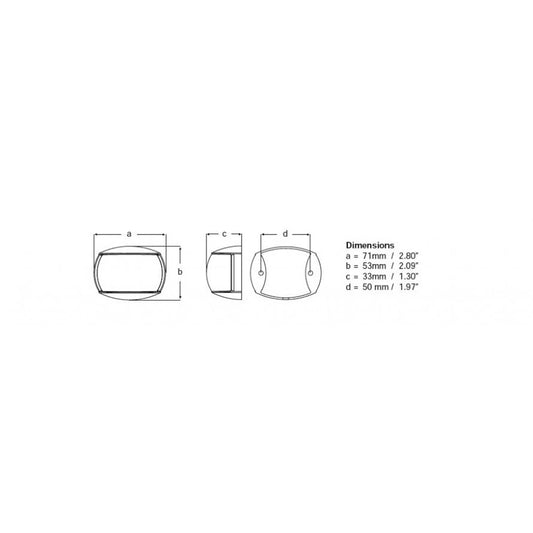 Hella Marine NaviLED Compact 2nm Towing Navigation Lamp  Black Shroud 980520601