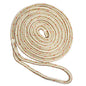 New England Ropes 34 Double Braid Dock Line  WhiteGold wTracer  25 C50592400025