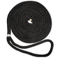 New England Ropes 58 Double Braid Dock Line  Black  40 C50542000040