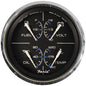 Faria Chesapeake Black 4 Multifunction Gauge 33751