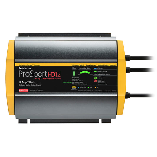 ProMariner ProSportHD 12 Gen 4  12 Amp  2 Bank Battery Charger 44012