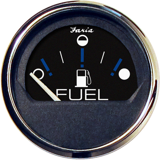 Faria Chesapeake Black 2 Fuel Level Gauge Metric 13721