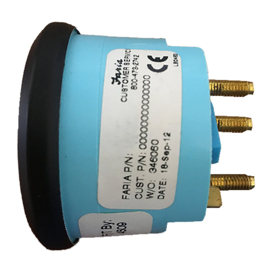 Faria Euro Black 2 Water Temperature Gauge  Metric 40 to 120 C 12814