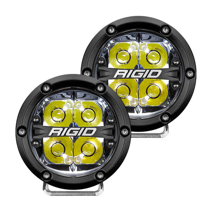 RIGID Industries 360Series 4 LED OffRoad Spot Beam wWhite Backlight  Black Housing 36113