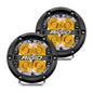 RIGID Industries 360Series 4 LED OffRoad Spot Beam wAmber Backlight  Black Housing 36114