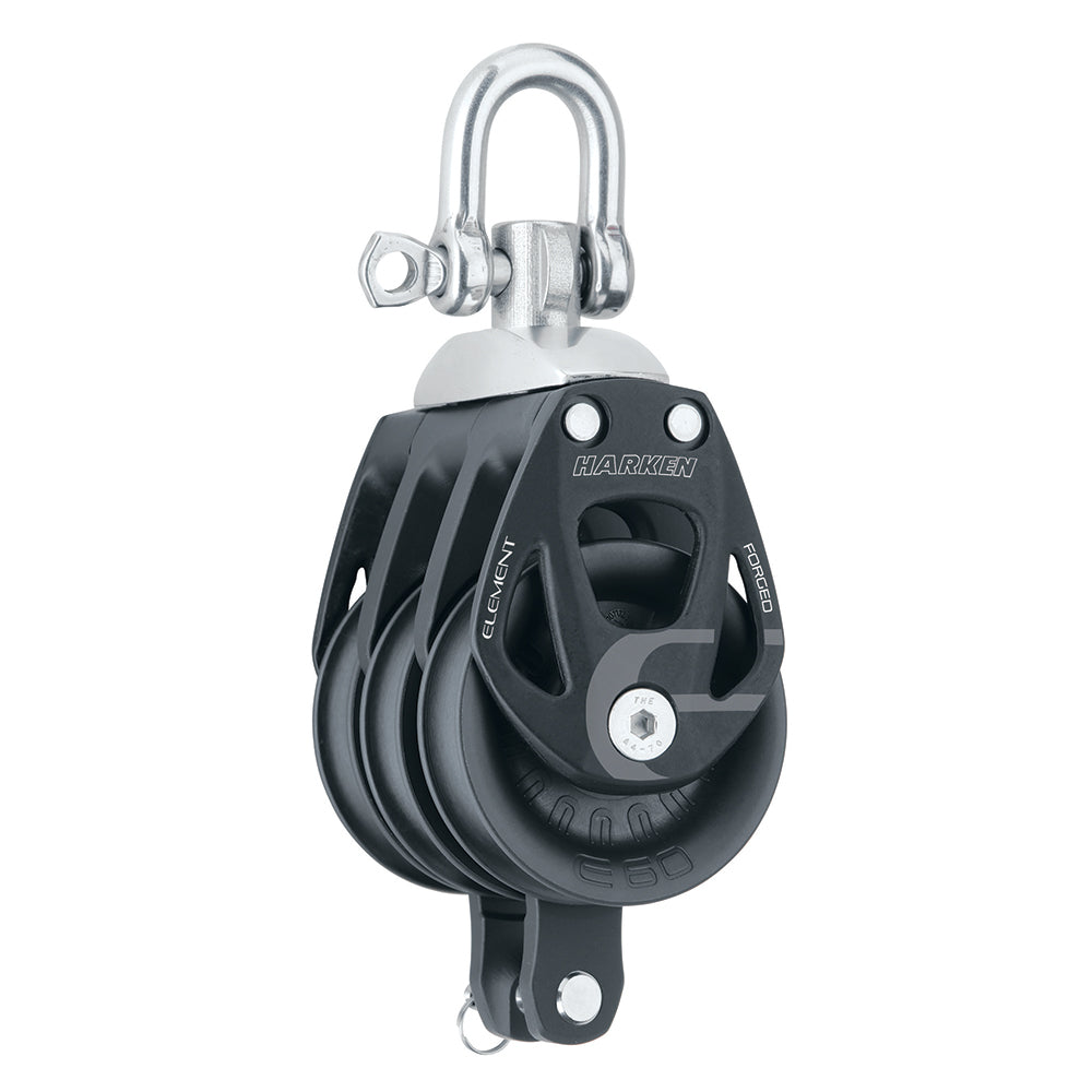 Harken 60mm Triple Aluminum Element Block wSwivel  Becket 6273