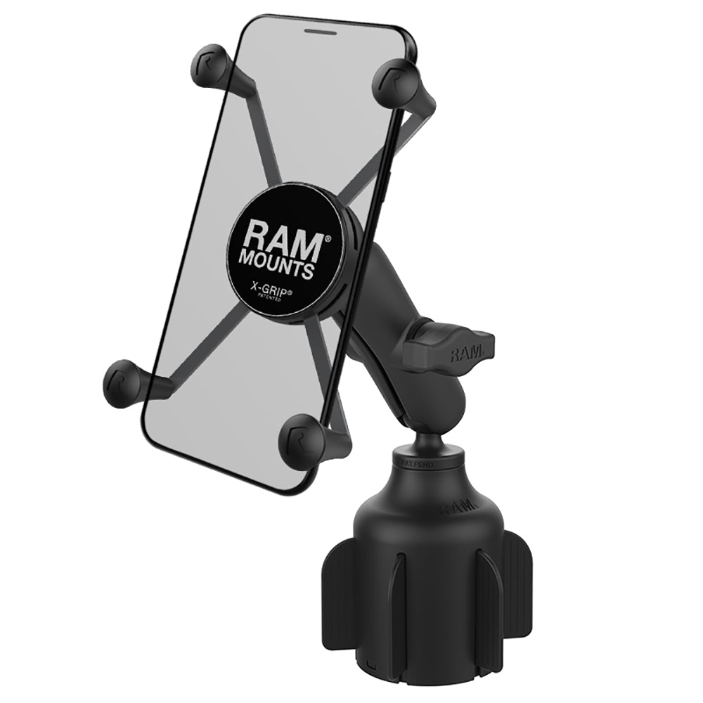 RAM Mount RAM XGrip Large Phone Mount wRAM Stubby Cup Holder Base RAPB2994UN10U