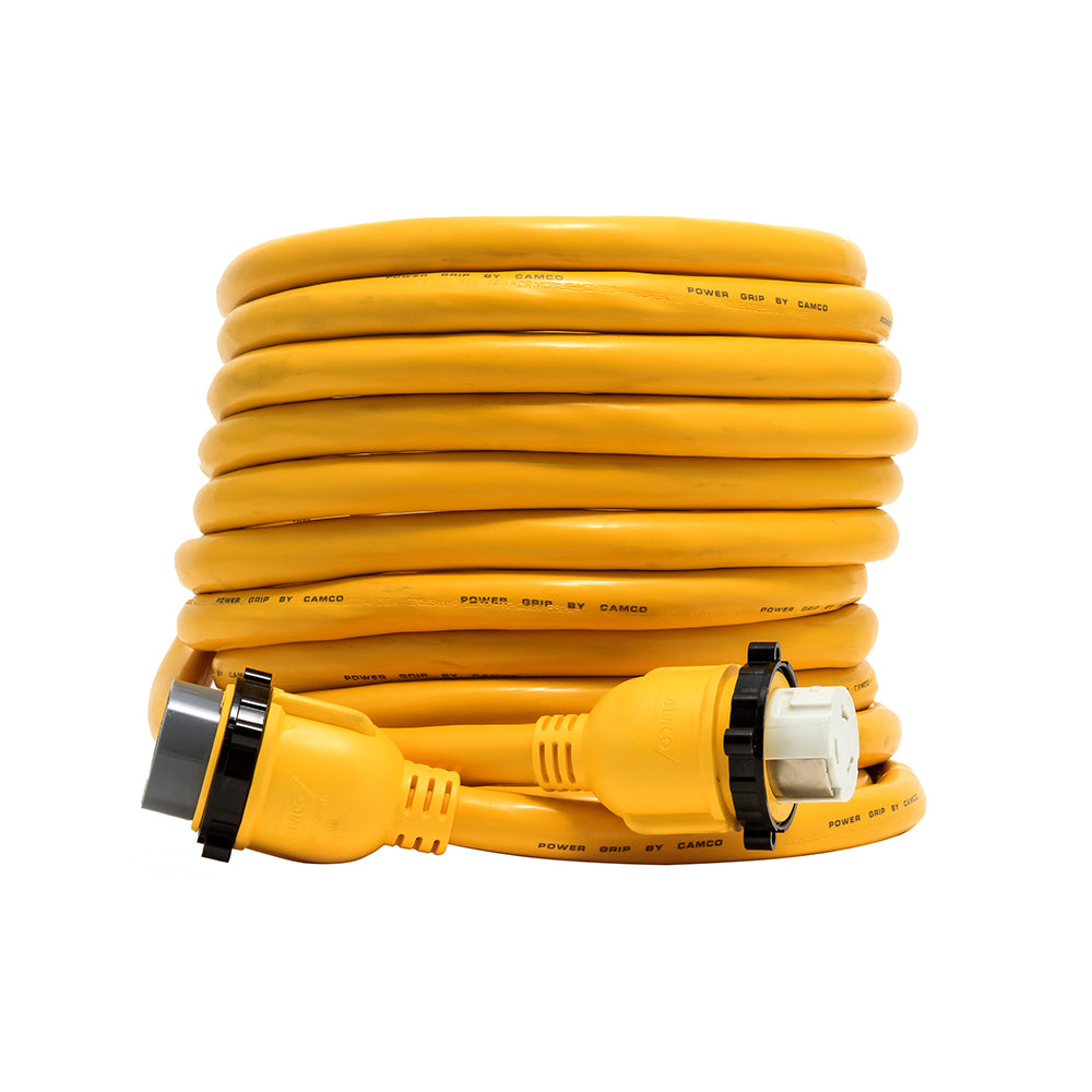Camco 50 Amp Power Grip Marine Extension Cord  50 MLockingFLocking Adapter 55623