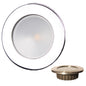 Lunasea Gen3 Warm White RGBW Full Color 35 IP65 Recessed Light wPolished Stainless Steel Bezel  12VDC LLB46RG3ASS