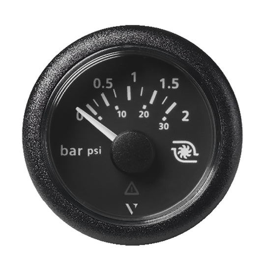 Veratron 52MM 2116 ViewLine Boost Pressure Gauge 2 Bar30 PSI  Black Dial  Round Bezel A2C59514149