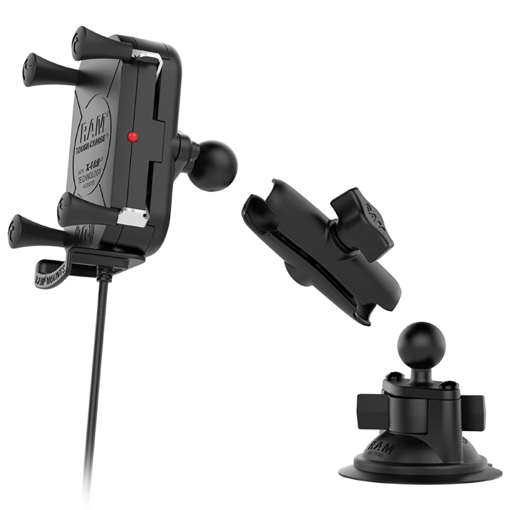 RAM Mount ToughCharge Waterproof Wireless Charging Suction Cup Mount RAMB166UN12W