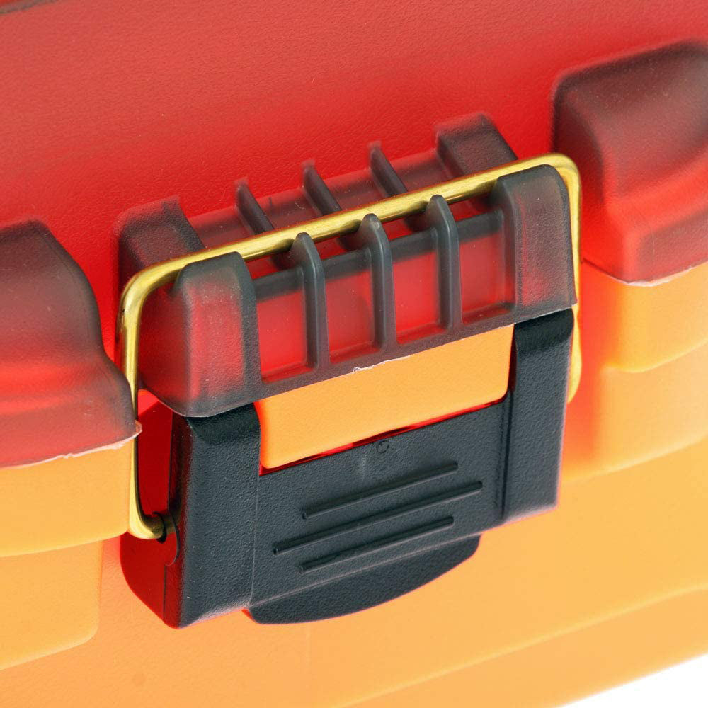 Plano 2Tray Tackle Box wDual Top Access  Smoke  Bright Orange PLAMT6221