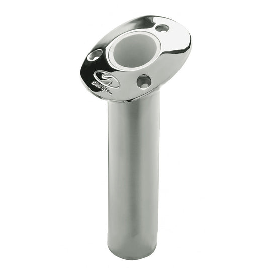 CE Smith Flush Mount Rod Holder  15 Degree  9 Depth  Stainless Steel  Cast Gimbal  White Vinyl Liner 53671CA