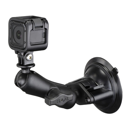 RAM Mount RAM TwistLock Suction Cup Mount wUniversal Action Camera Adapter RAMB166GOP1U
