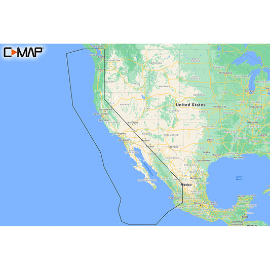 CMAP MNAY206MS West Coast  Baja California REVEAL Coastal Chart  Does NOT contain Hawaii MNAY206MS