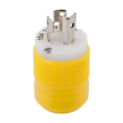 Marinco Locking Plug  15A 125V  Yellow 4721CR
