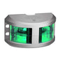 Lopolight Series 200018  Double Stacked Navigation Light  2NM  Vertical Mount  Green  Silver Housing 200018G2ST