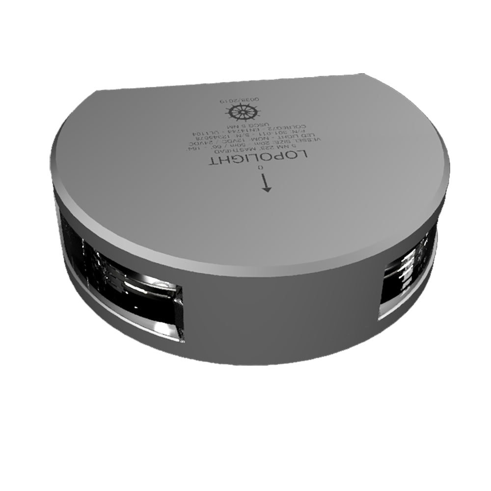 Lopolight Series 301011  Masthead Light  5NM  Horizontal Mount  White  Silver Housing 301011