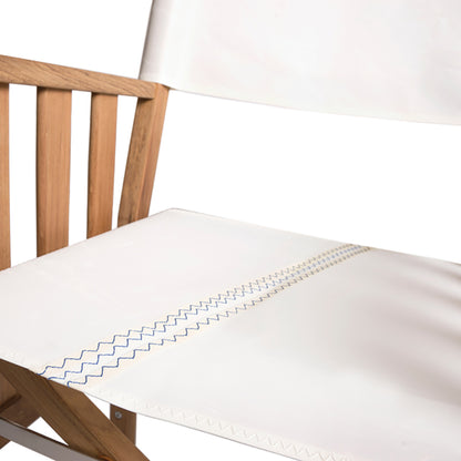 Whitecap Directors Chair II wSail Cloth Seating  Teak 61054