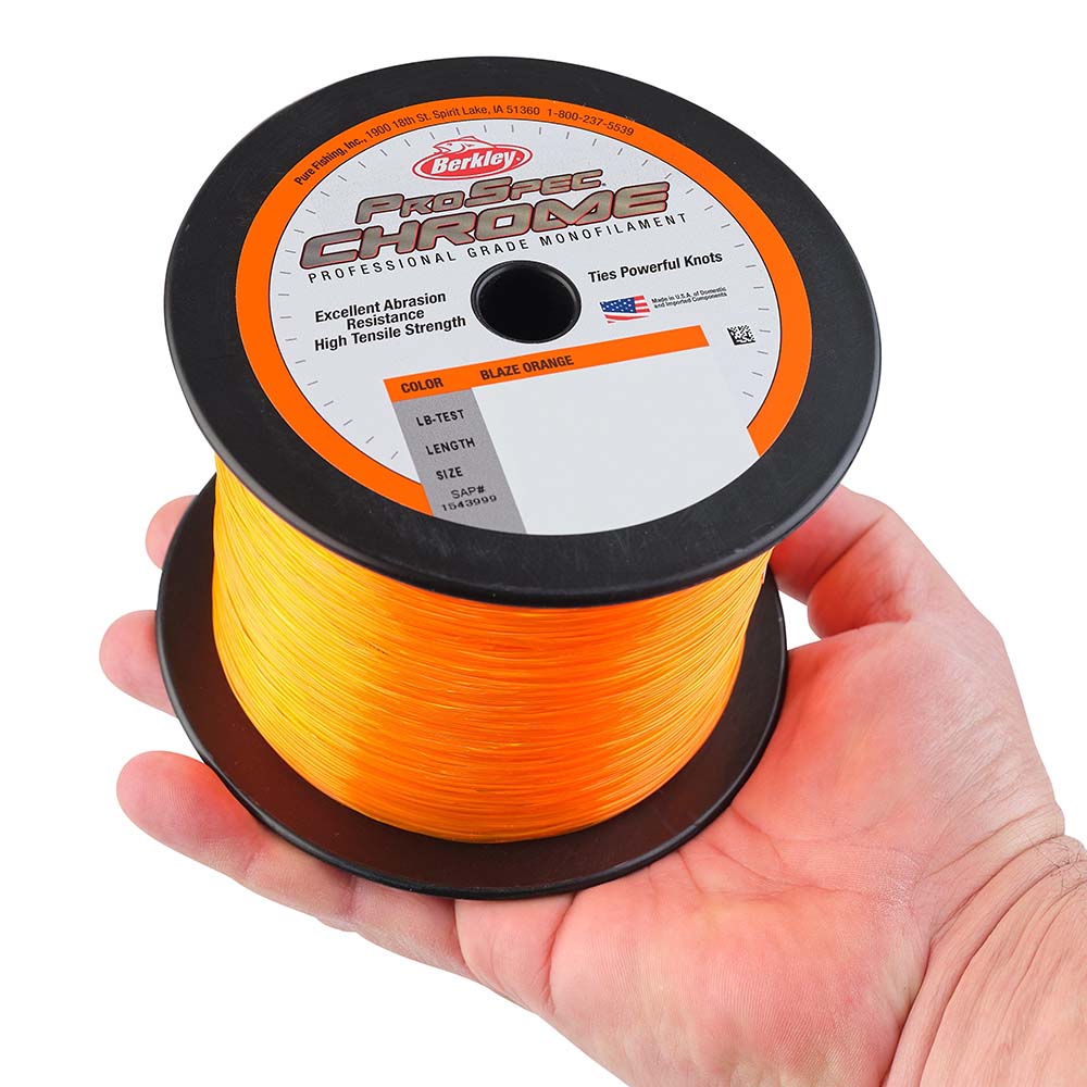 Berkley ProSpec Chrome Blaze Orange Monofilament  130 lb  2000 yds  PSC5B13080 1544016
