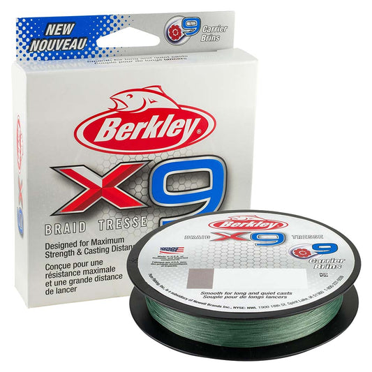 Berkley x9 Braid LowVis Green  10lb  328 yds  X9B3301022 1486824