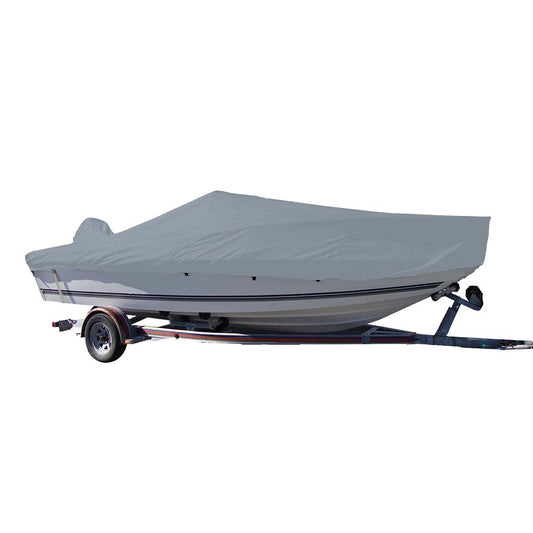 Carver SunDURA StyledtoFit Boat Cover f185 VHull Center Console Fishing Boat  Grey 70018S11