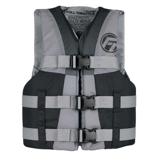 Full Throttle Teen Nylon Life Jacket  GreyBlack 11220070101022