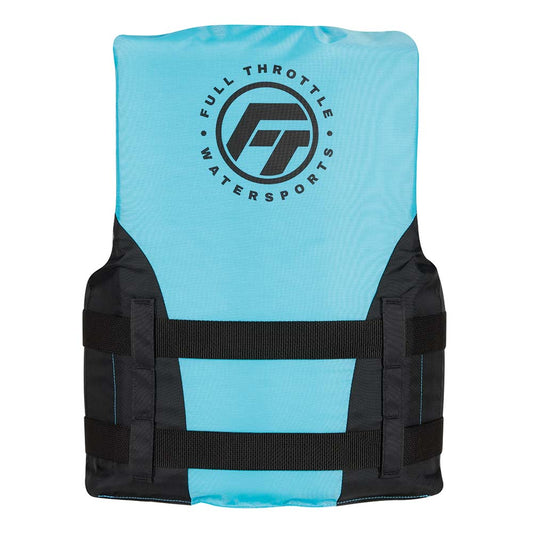Full Throttle Teen Nylon Life Jacket  AquaBlack 11220050501022