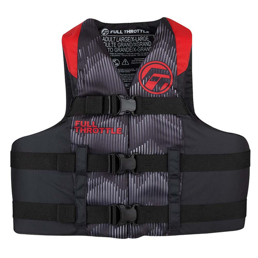 Full Throttle Adult Nylon Life Jacket  SM  RedBlack 11220010003022