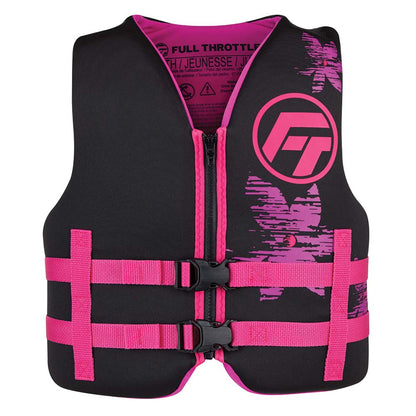 Full Throttle Youth RapidDry Life Jacket  PinkBlack 14210010500222