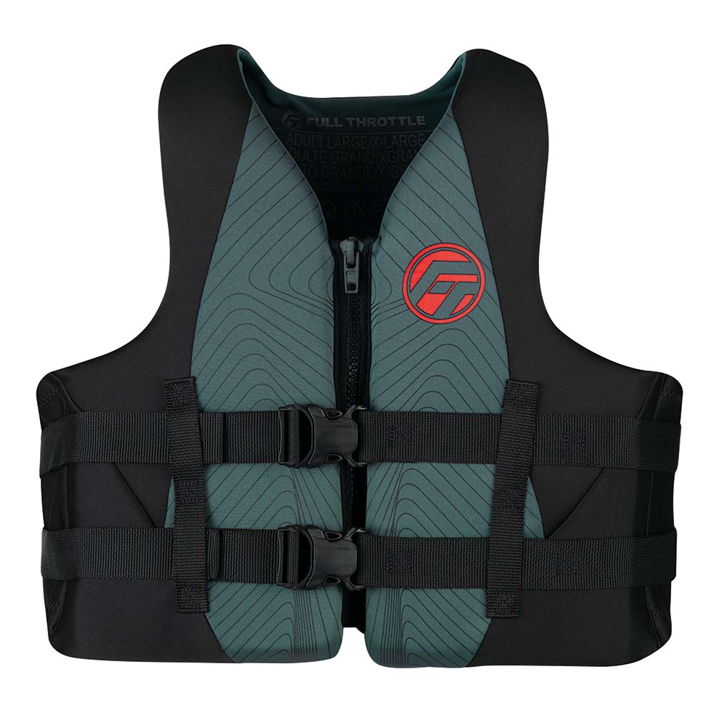 Full Throttle Adult RapidDry Life Jacket  2XL4XL  GreyBlack 14210070108022