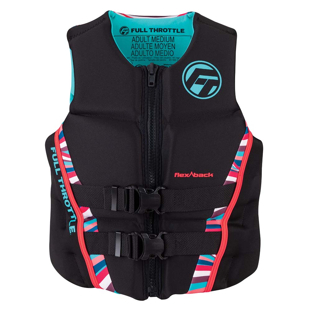 Full Throttle Womens RapidDry FlexBack Life Jacket  Womens L  PinkBlack 14250010584022