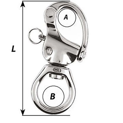 Wichard HR Snap Shackle  Large Bail  Length 105mm 02375