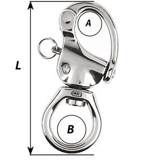 Wichard HR Snap Shackle  Large Bail  Length 105mm 02375