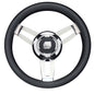 Uflex Morosini 138 Steering Wheel  Black Polyurethane wStainless Steel Spokes  Chrome Hub MOROSINI UCHB