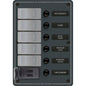 Blue Sea 8121  5 Position Contura Switch Panel wDual USB Chargers  1224V DC  Black 8121