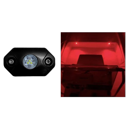 Black Oak Rock Accent Light  Red  Black Housing RLR