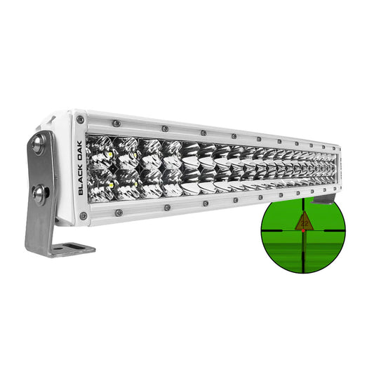Black Oak Pro Series Double Row Combo Infrared 20 850nm Light Bar  White 20MIR850