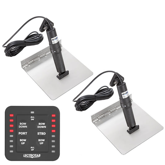 Lectrotab XKA Stainless Steel Trim Tab Kit wOneTouch Control  12 x 24 XKASL12X24