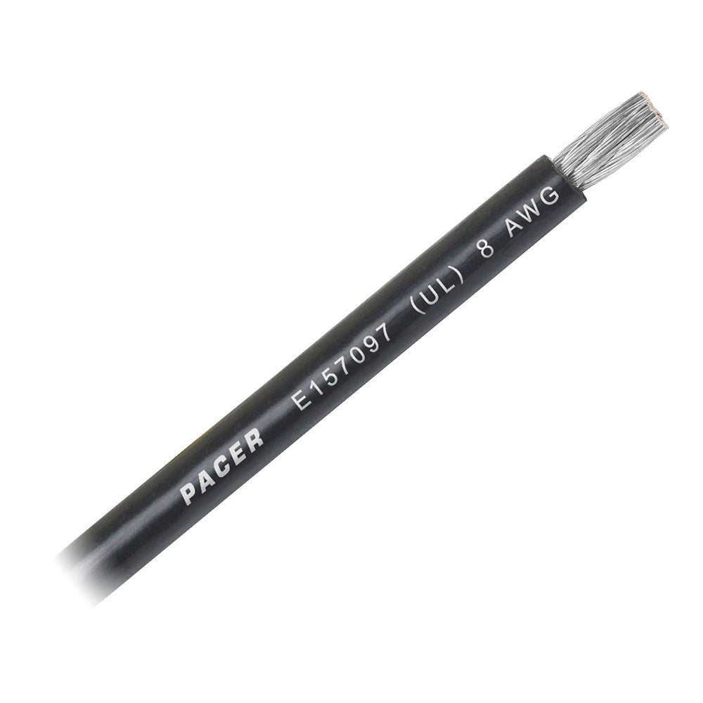 Pacer Black 8 AWG Battery Cable  Sold By The Foot WUL8BKFT