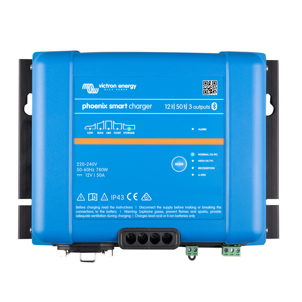Victron Phoenix Smart IP43 Charger 1250 3 120240VAC Requires 515P Mains Cord PSC125053095