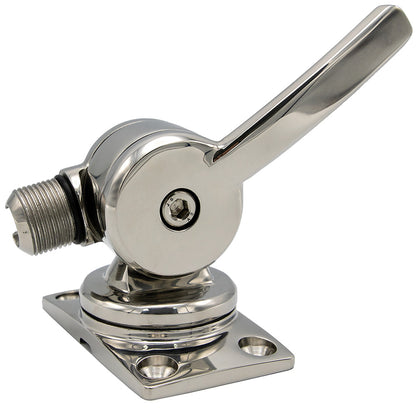 Shakespeare 6187 Sleek  Compact Stainless Steel Rotatable 4Way Ratchet Mount 6187