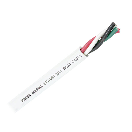 Pacer Round 4 Conductor Cable  100  164 AWG  Black Green Red  White WR164100