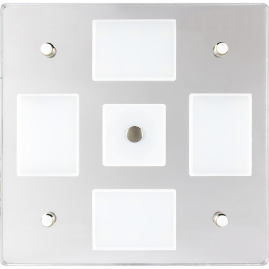 SeaDog Square LED Mirror Light wOnOff Dimmer  White  Blue 4018403