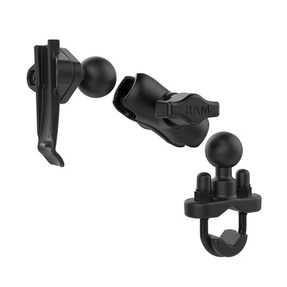RAM Mount RAM Spine Clip Garmin Mount wHandlebar UBolt Base RAMB149ZAGA76U