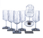 6 Magnetic Plastic Wine Glasses image 0